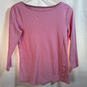 TALBOTS Pink 3/4 Sleeve Tee